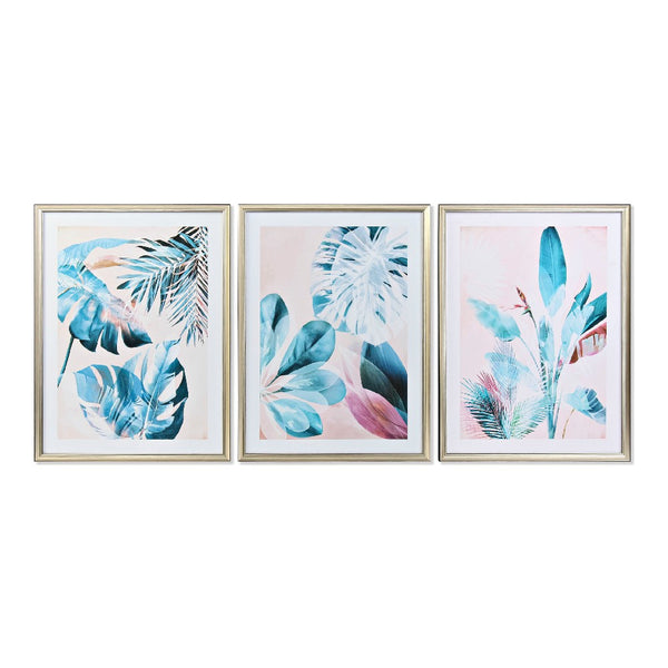 Quadro DKD Home Decor Tropicale (3 pcs) (60 x 4 x 80 cm)