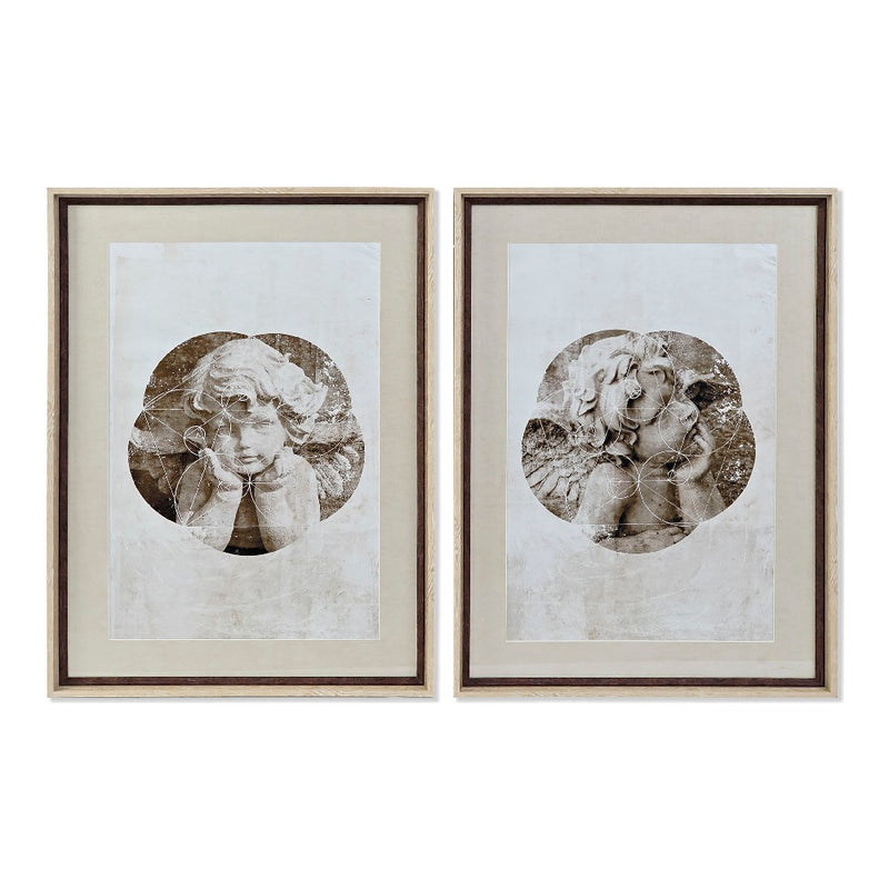 Quadro DKD Home Decor Tela Angelo (2 pcs) (64 x 3.5 x 88 cm)