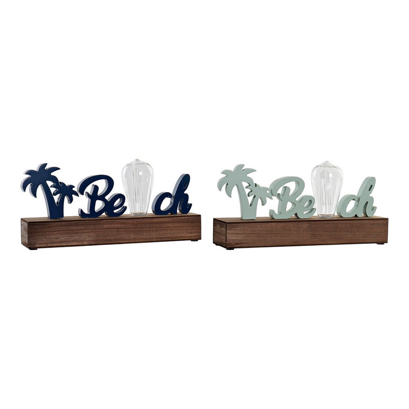 Statua Decorativa DKD Home Decor Beach LED Legno MDF (2 pcs) (34 x 8 x 16 cm) - zannishop