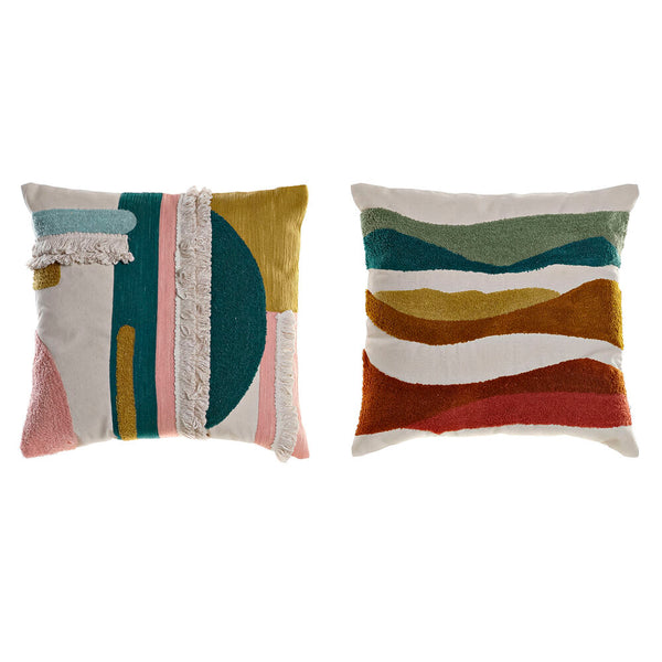 Cuscino DKD Home Decor Cotone Multicolore (45 x 10 x 45 cm) (2 pcs) - zannishop