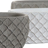 Set di Vasi DKD Home Decor ‎S3023940 Grigio Cemento Bianco (24 x 14 x 11 cm) (2 Unità)