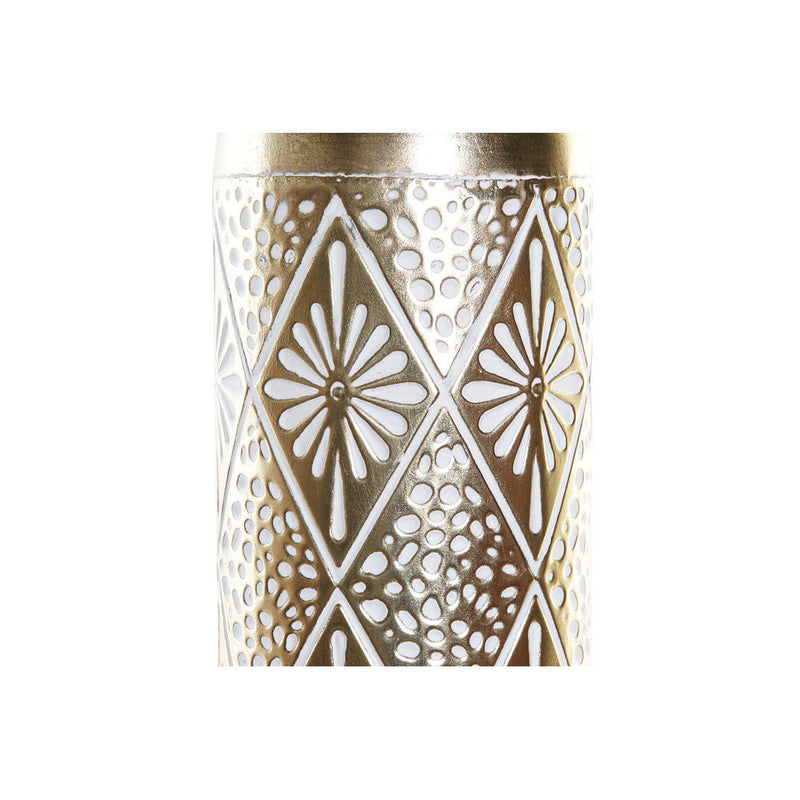 DKD Home Decor Vase White Indian Metal (14,5 x 14,5 x 92 cm)