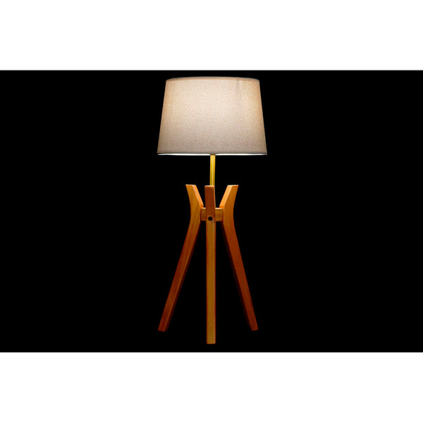 DKD Home Table Lamp Decor Marrone Beige Polyester Wood 220 V 50 W