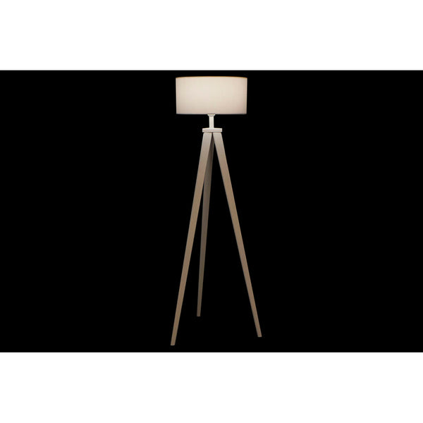 Lampada da Terra DKD Home Decor Bianco Poliestere Legno (50 x 50 x 150 cm)