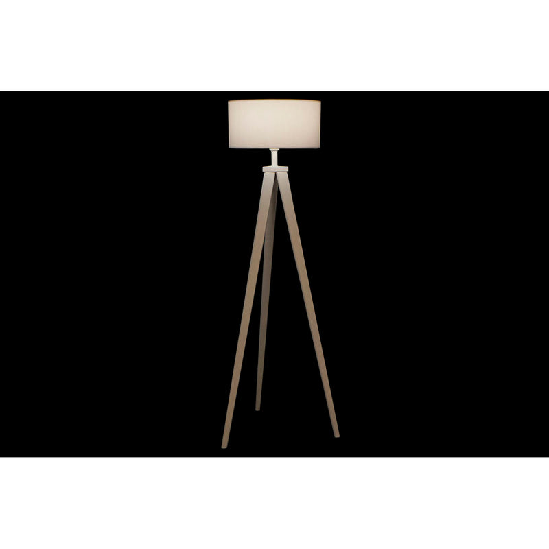 Lampada da Terra DKD Home Decor Bianco Poliestere Legno (50 x 50 x 150 cm)