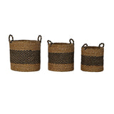 Korb-Set DKD Home Decor Jute Faser Bali (3 pcs) (45 x 45 x 45 cm)