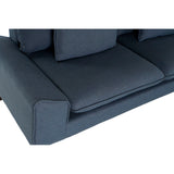 DKD Home Decor Sofa Polyester Metall Blue Marino (197 x 82 x 90 cm)