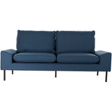 DKD Home Decor Sofa Polyester Metall Blue Marino (197 x 82 x 90 cm)