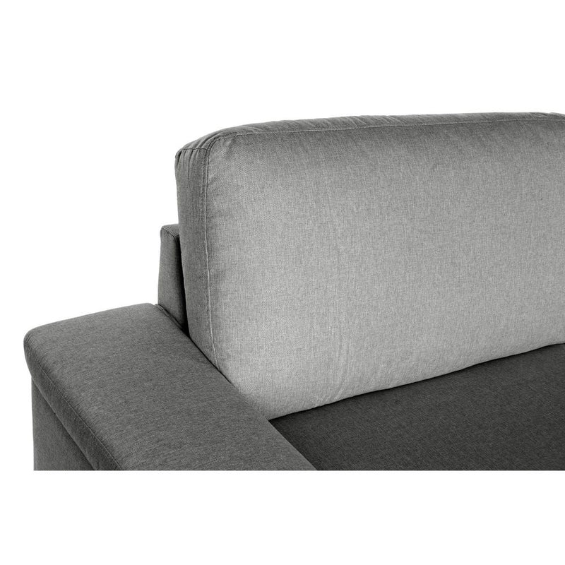 DKD Home Decor Sofa Polyester Lino Loft Dunkelgrau (210 x 84 x 84 cm)