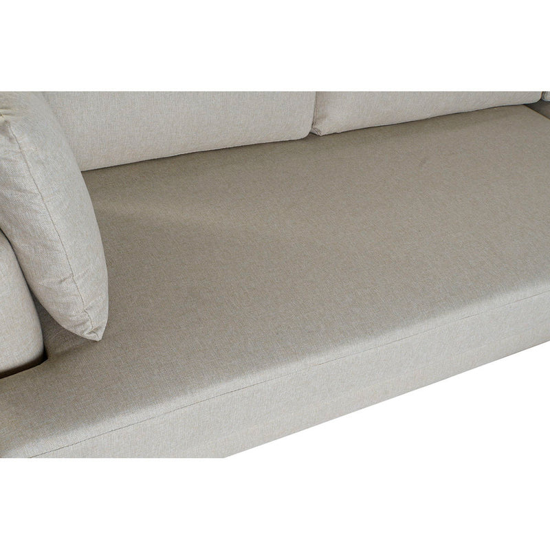 Chaise Longue DKD Home Decor Beige Polyester Metallsofa (240 x 160 x 85 cm)