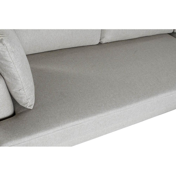 Chaise Longue DKD Home Decor Sofa Grey Polyester Metall (240 x 160 x 85 cm)