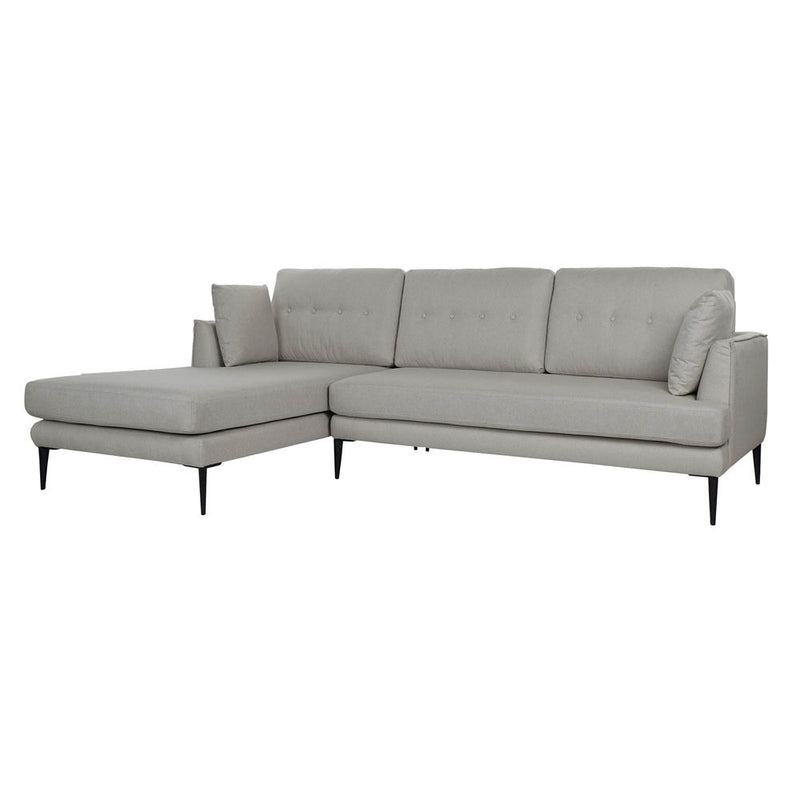 Chaise Longue DKD Home Decor Sofa Grey Polyester Metall (240 x 160 x 85 cm)