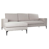 Chaise Longue DKD Home Decor Sofa Grey Polyester Metall (240 x 160 x 88 cm)