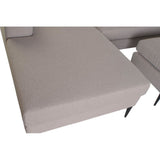 Chaise Longue DKD Home Decor Polyester dunkel Metall dunkelgrau (240 x 160 x 85 cm)