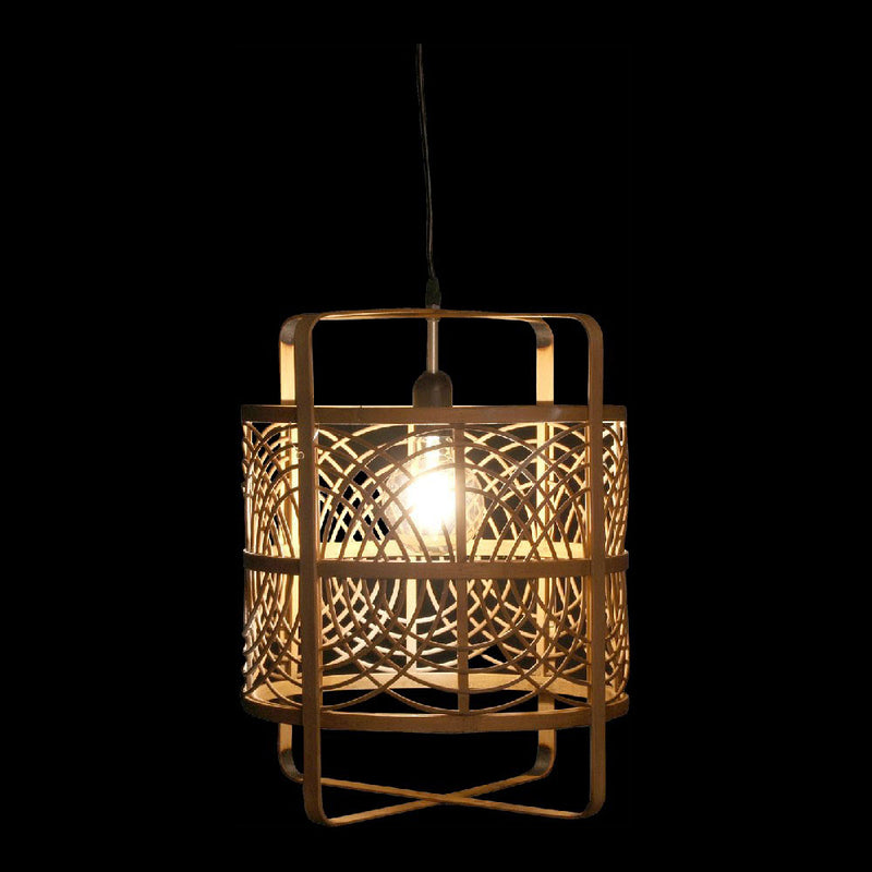 Lampadario DKD Home Decor Bambù Rattan (37 x 37 x 46 cm)