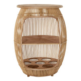 Tabla adicional DKD Decoración del hogar Rattan (61 x 56.5 x 79 cm)