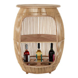 Tabla adicional DKD Decoración del hogar Rattan (61 x 56.5 x 79 cm)