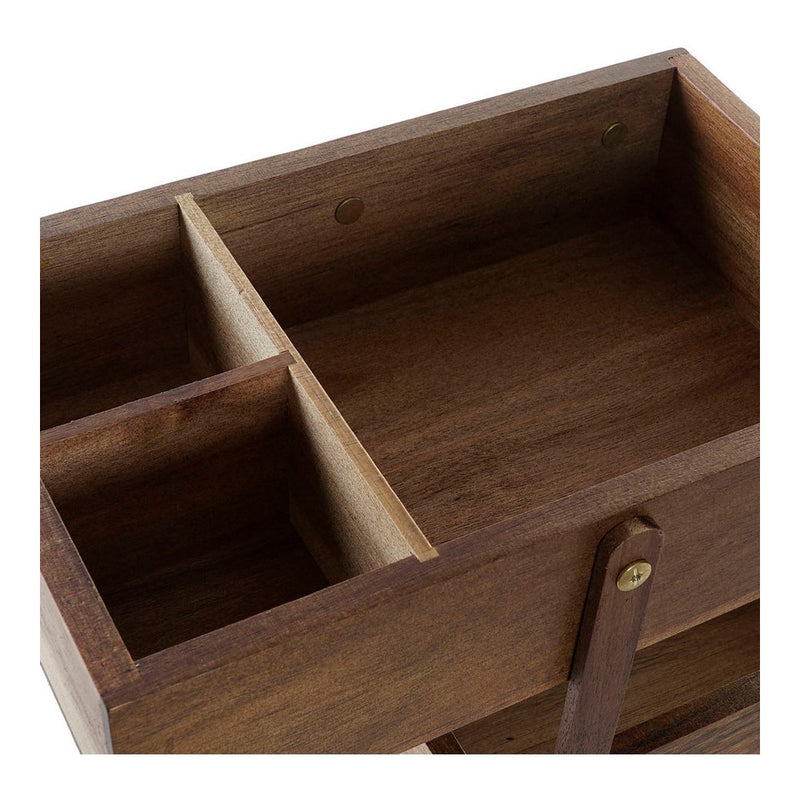 Box mit Fächern DKD Home Decor Akazienholz (25.5 x 45.7 x 16 cm)