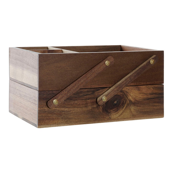 Box mit Fächern DKD Home Decor Akazienholz (25.5 x 45.7 x 16 cm)