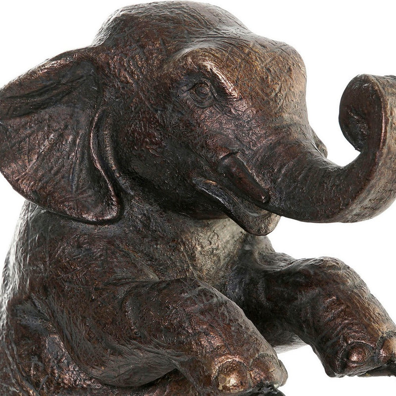 Statua Decorativa DKD Home Decor Metallo Resina Elefant (30 x 12 x 37 cm) - zannishop