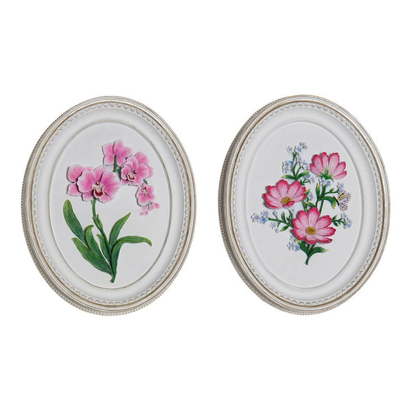 Statua Decorativa DKD Home Decor Resina Fiori (2 pcs) (17 x 2.5 x 21.6 cm) - zannishop