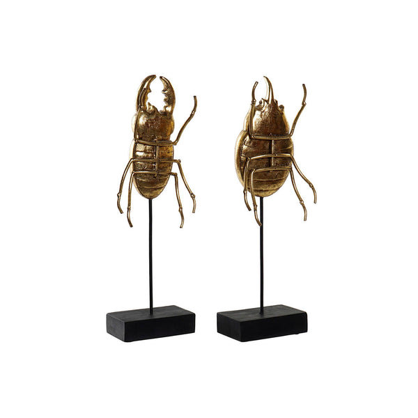 Statua Decorativa DKD Home Decor Metallo Resina (2 pcs) (11 x 6 x 33 cm) - zannishop