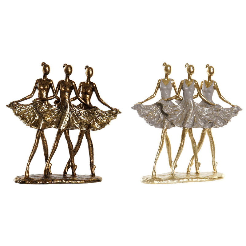 Statua Decorativa DKD Home Decor Ballerina Classica Resina (2 pcs) (29 x 9 x 30.5 cm) - zannishop