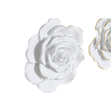 Decorazione da Parete DKD Home Decor Dorato Argento Bianco Resina (2 pcs) (21 x 7 x 21 cm) - zannishop