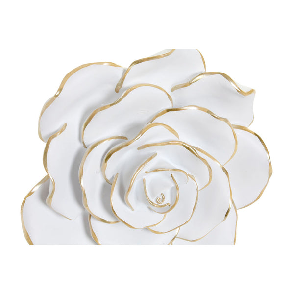 Decorazione da Parete DKD Home Decor Dorato Argento Bianco Resina (2 pcs) (21 x 7 x 21 cm) - zannishop