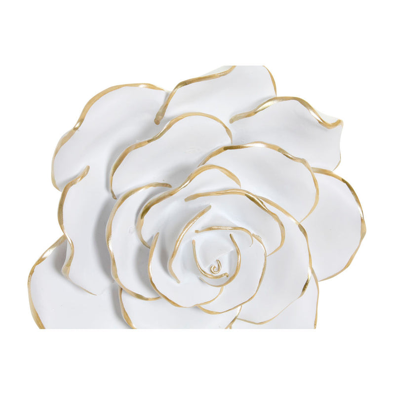 Decorazione da Parete DKD Home Decor Dorato Argento Bianco Resina (2 pcs) (21 x 7 x 21 cm) - zannishop