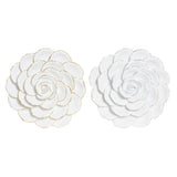 Decorazione da Parete DKD Home Decor Fiore Resina (2 pcs) (32 x 8 x 32 cm) - zannishop