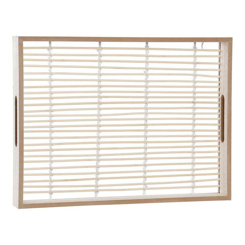 Vassoio DKD Home Decor Griglia Rattan Legno MDF (40 x 5 x 30 cm) - zannishop