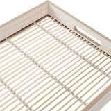 Vassoio DKD Home Decor Griglia Rattan Legno MDF (40 x 5 x 30 cm) - zannishop