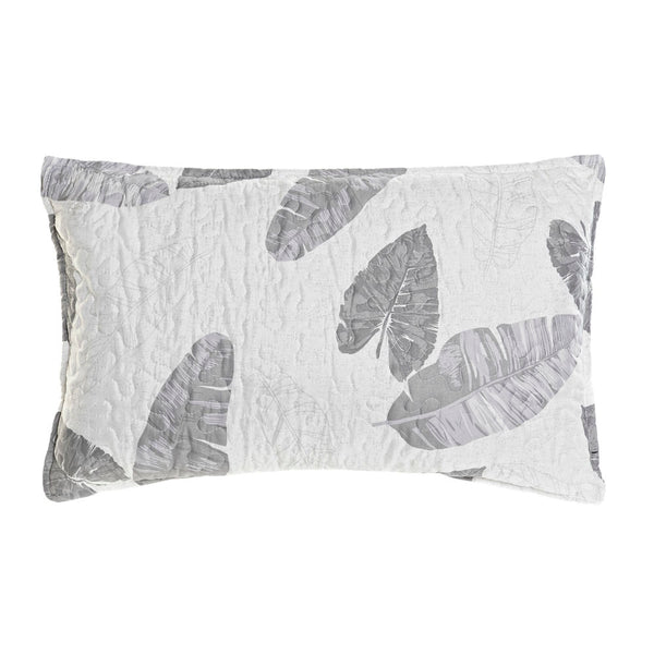 Cuscino DKD Home Decor Bianco Grigio Poliestere Fiore (60 x 10 x 40 cm) - zannishop