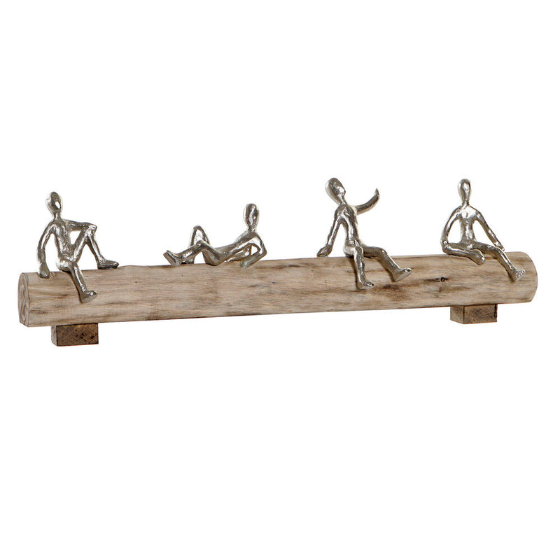 Statua Decorativa DKD Home Decor Alluminio Legno di mango (52.5 x 9 x 15 cm) - zannishop