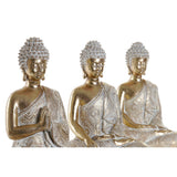 Statua Decorativa DKD Home Decor Dorato Buda Resina (14.5 x 8.5 x 18 cm) (3 pcs) - zannishop