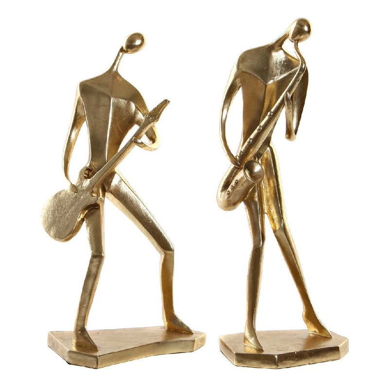 Statua Decorativa DKD Home Decor Resina Musicista (2 pcs) (21 x 17.5 x 42 cm) - zannishop