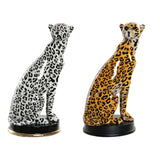 Statua Decorativa DKD Home Decor Resina Leopardo (2 pcs) (16 x 16 x 32 cm) - zannishop