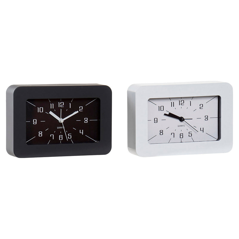 DKD Home Table Clock Decor Alarm ALARM PVC (2 PCS) (18 x 5 x 12,5 cm)