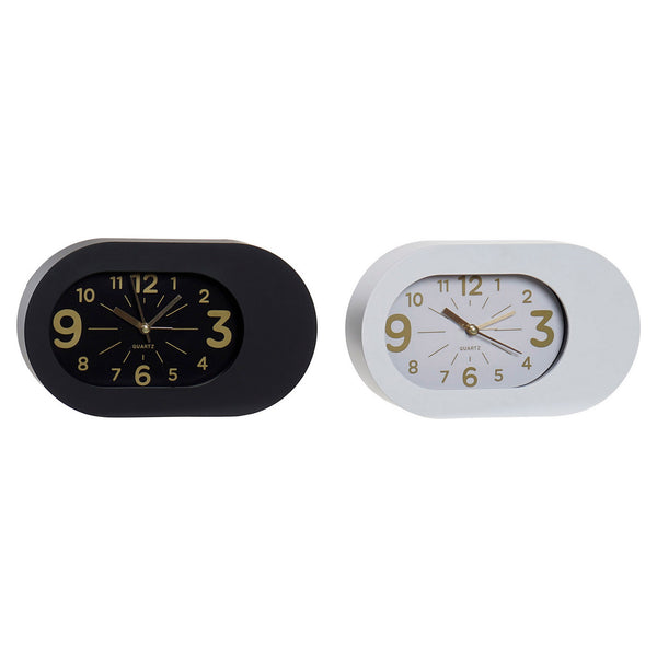 DKD Home Table Clock Decor Alarm ALARM PVC (2 PCS) (21 x 5 x 12,6 cm)