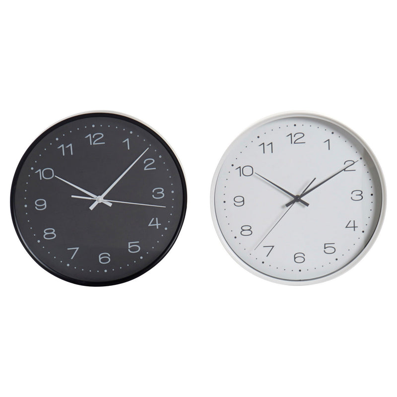 Wall Watch DKD Home Decor Migly Black PVC Black Decor (2 pcs) (35 x 5 x 35 cm)