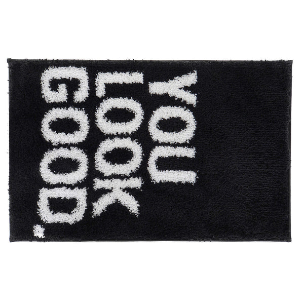 Tappeto DKD Home Decor You Look Good Nero Microfibra (50 x 80 x 80 cm) - zannishop