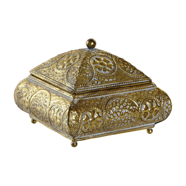 Caja-Joyero DKD Home Decor Metal Árabe (16 x 16 x 11 cm)