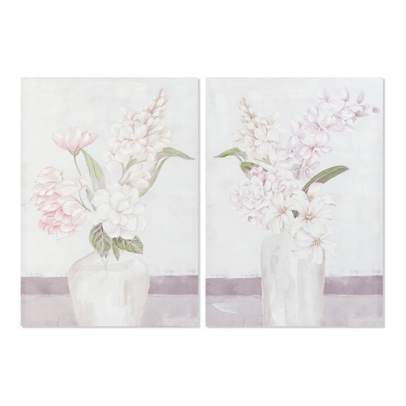 Quadro DKD Home Decor Tela Vaso (2 pcs) (70 x 3 x 100 cm)