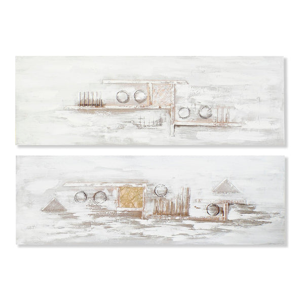 Quadro DKD Home Decor Tela Abstract (2 pcs) (150 x 3 x 50 cm)