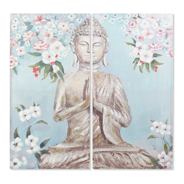 Quadro DKD Home Decor Tela Buda (2 pcs) (70 x 3 x 140 cm) (2 pcs)