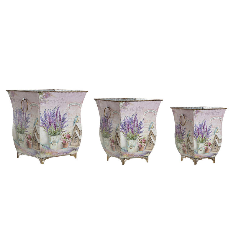 DKD Home Vase Decor Lilla Metal (3 PC)