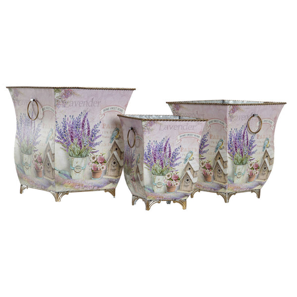 DKD Home Vase Decor Lilla Metal (3 PC)