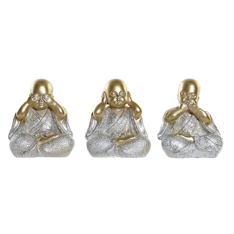 Statua Decorativa DKD Home Decor Resina Frate (3 pcs) (10.5 x 6 x 12 cm) - zannishop