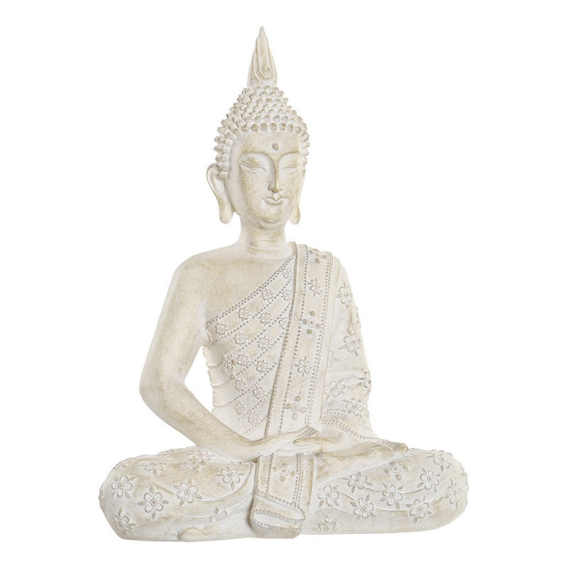 Statua Decorativa DKD Home Decor Buda Bianco Resina (30 x 17 x 41 cm) - zannishop